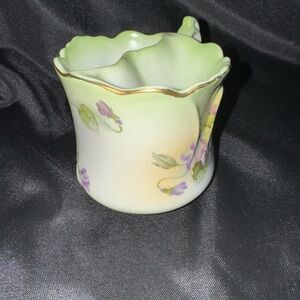 Bradenburg lavender Floral Porcelain shaving cup with Gold Trim